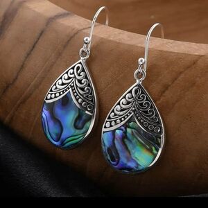 🆕️ Abalone Shell Earrings in Sterling Silver - Tear Drop